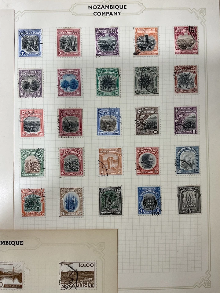 Sellos de Mozambique. Años 1800 en. Vintage. Hojas. D49 Foto 2 de 4