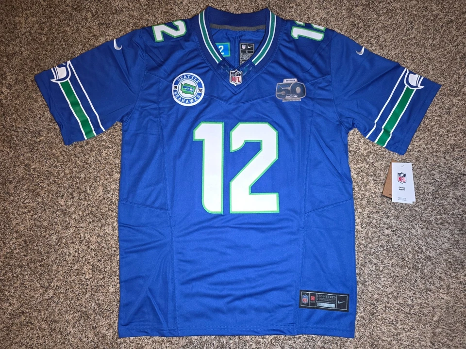 Seattle Seahawks #12 Fan Royal 2025 FUSE 50th Season Vapor Limited - Image 2 of 4
