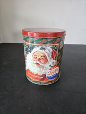 Pepsi Cola Houston Foods Vintage Popcorn Tin Santa Christmas Holidays
