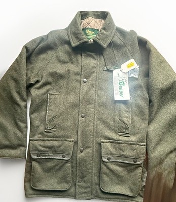 Beaver of Bolton Herren Vintage Derby Schießjacke Feldmantel grün - Gr. 40 