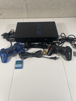 Sony PlayStation 2 Black Console Gaming System, Two Controls, Games, Memory Card