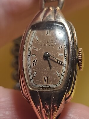Vtg Gruen Curvex Precision W 10K gold filled Women's Watch Spiedel