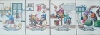 Vintage 70's Dutch Cross Stitch Completed Old Professions Skills