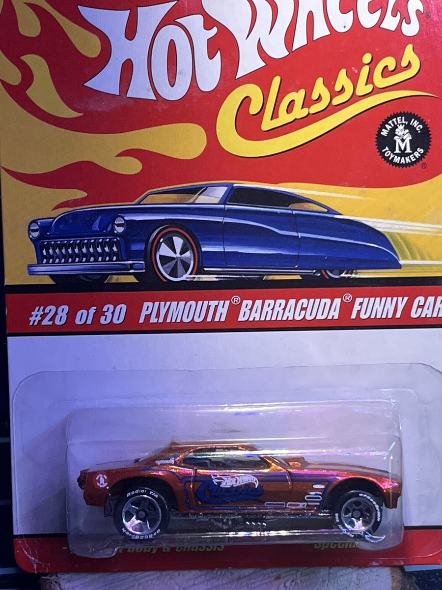 ミニカー Hot WHeels PLYMOUTH BARRACUDA FUNNY CAR Hot Wheels Classics 1970 Plymouth Barracuda Funny Car Orange