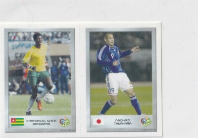 Panini World Cup 2006 Mini Pocket Sticker Emmanuel Adebayor Naohiro Takahara 110