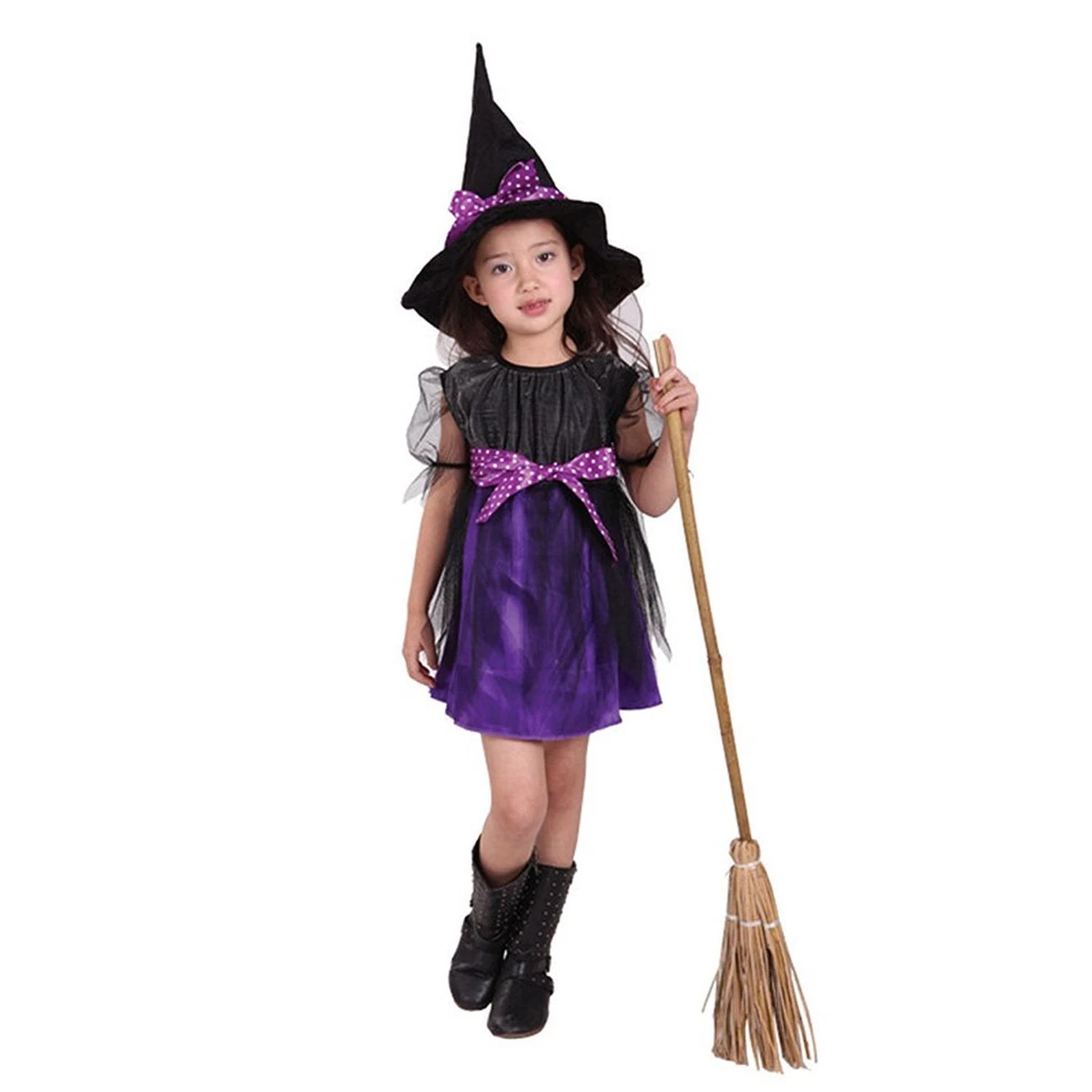 Costume da strega verde per bambina