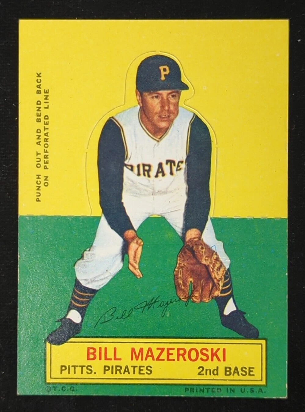 1964 Topps Stand-Ups Bill Mazeroski HOF Pittsburgh Pirates  Great Looking  Card