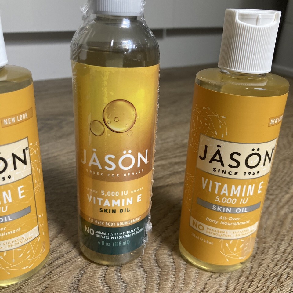 3 X Jason Vitamin E Oil 5000 IU Skin Oil 118ml All Over Body