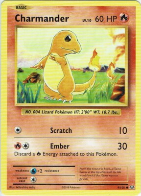 Pokemon Karte TCG XY Evolution Nr. 9/108 Charmander englisch