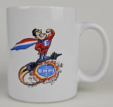 EMPI Inc Logo Anaheim California with Phone Fax & Website Info White Ceramic Mug