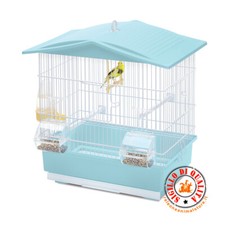 Gabbia Tiffany per canarini e piccoli esotici verde acqua 42x26x42 Imac
