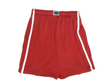 NIKE Bright Red/White Swoosh BASKETBALL SHORTS Summer Gym Hoops Gear Sz Men's L
