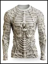 skeleton t shirt high quality graphic tee
