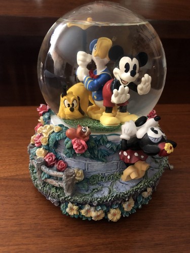 Rare Disney Mickey Mouse And Friends Musical Snow Globe Zip A Dee Doo Dah Ebay