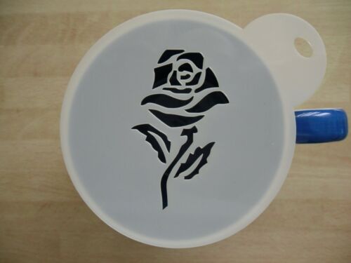 100 mm Englisch Rose Design Handwerk Schablone und Kaffeeschablone - Bild 1 von 1