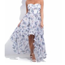 allover muted floral print sleeveless dress