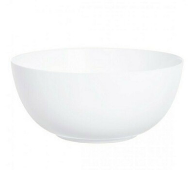 Small LUMINARC Diwali White Glass Serving Mixing Bowl for Salads,Snacks