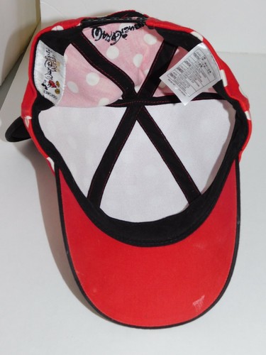 Minnie Mouse Youth Hat Souvenir Ears Red Disney Land Kids Cap - Picture 7 of 12