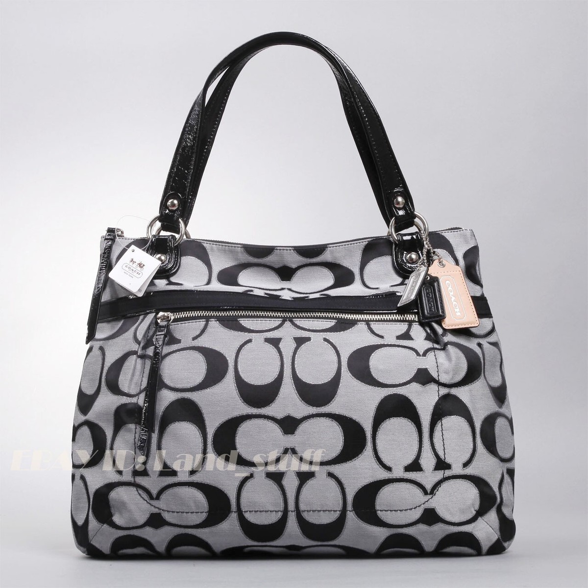 Coach Poppy Y2K 18979 Vintage Signature Monogram Jacquard Lage