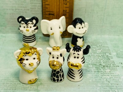 Cartoon Animals Dollhouse Nursery Toys French Feves Tiny Safari Zoo Miniatures