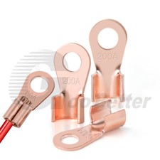 Open Barrel Copper Ring Lugs Terminals Cable Wire Crimp Connector OT 3A-1000A