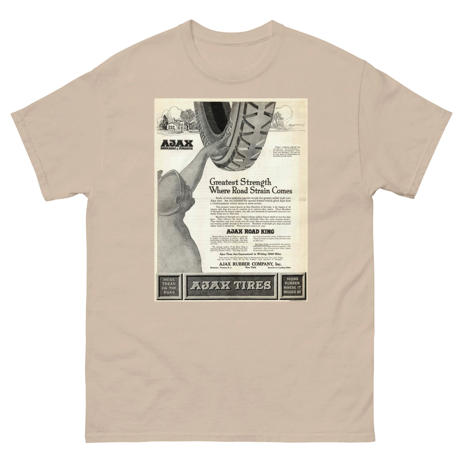 Vintage Magazine Advertisement Ajax Tires T-Shirt