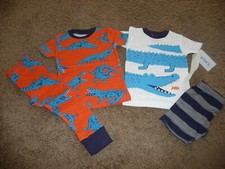 NEW NWT Carters boys 12 month 4 pc alligator pajamas shorts/pants/short sleeves