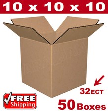 50 - 10x10x10 Cardboard Boxes Mailing Packing Shipping Box Corrugated Carton