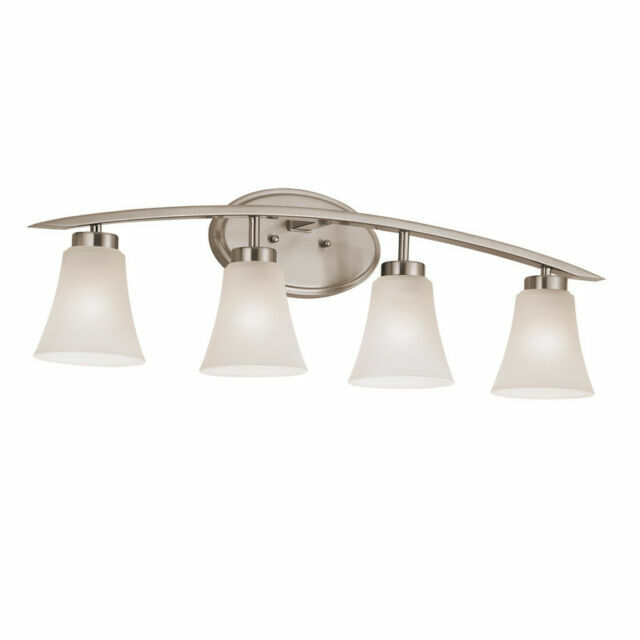 Portfolio 37257 4Light Lyndsay Brushed Nickel Bathroom Vanity Light for sale online eBay