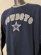 Vintage NFL Brand Dallas Cowboys Sewn Logo Pullover Sweatshirt Men's 2XL NWT