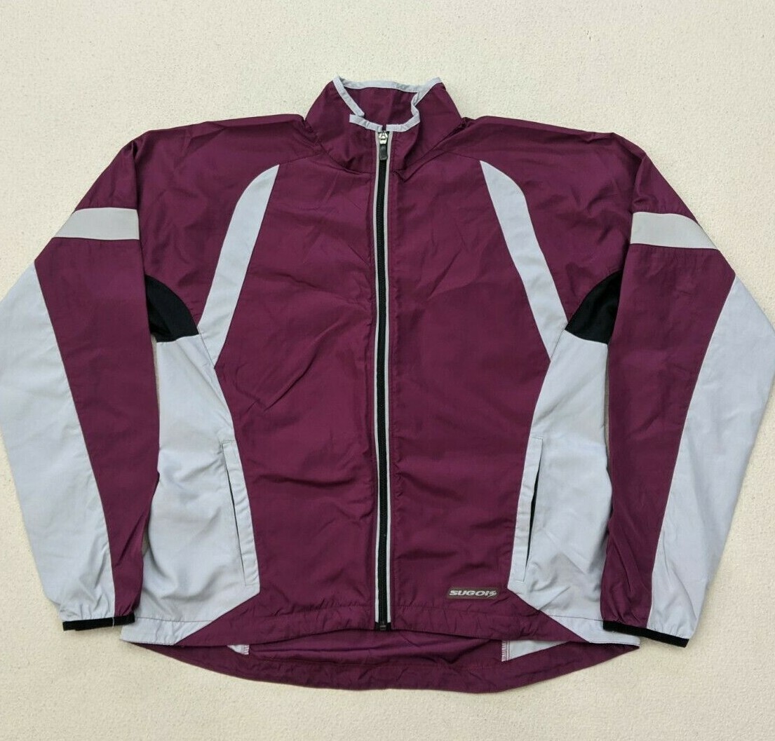 Sugoi Full Zip Reflective Vented Windbreaker Running Gem