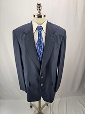 Gary Chapman Executive Tailored Men's Blue Pinstripe Wool Blazer Jacket 46L