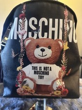 moschino backpack black womens