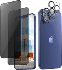 Privacy Glass Screen Protector for Iphone 13 Pro Max, 2 Packs Anti-Scratch Anty-