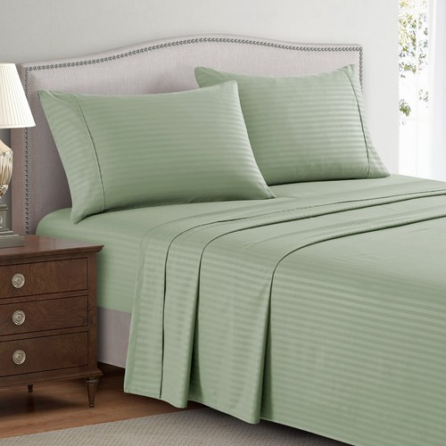 Striped Sheets 1800 Collection 4 Piece Bed Sheet Set - King ~ Queen ~ Full ~Twin - Picture 63 of 122