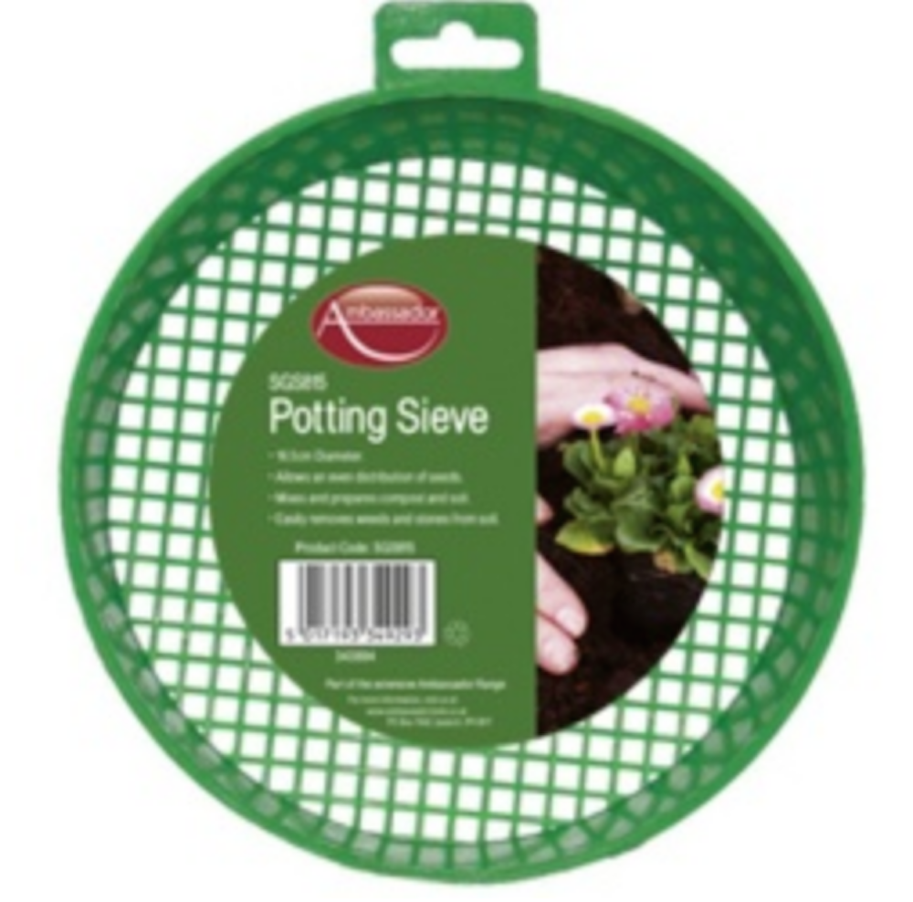Ambassador Gardening Planting Compost Potting Mesh Sieve Riddle Tool - 16.5cm