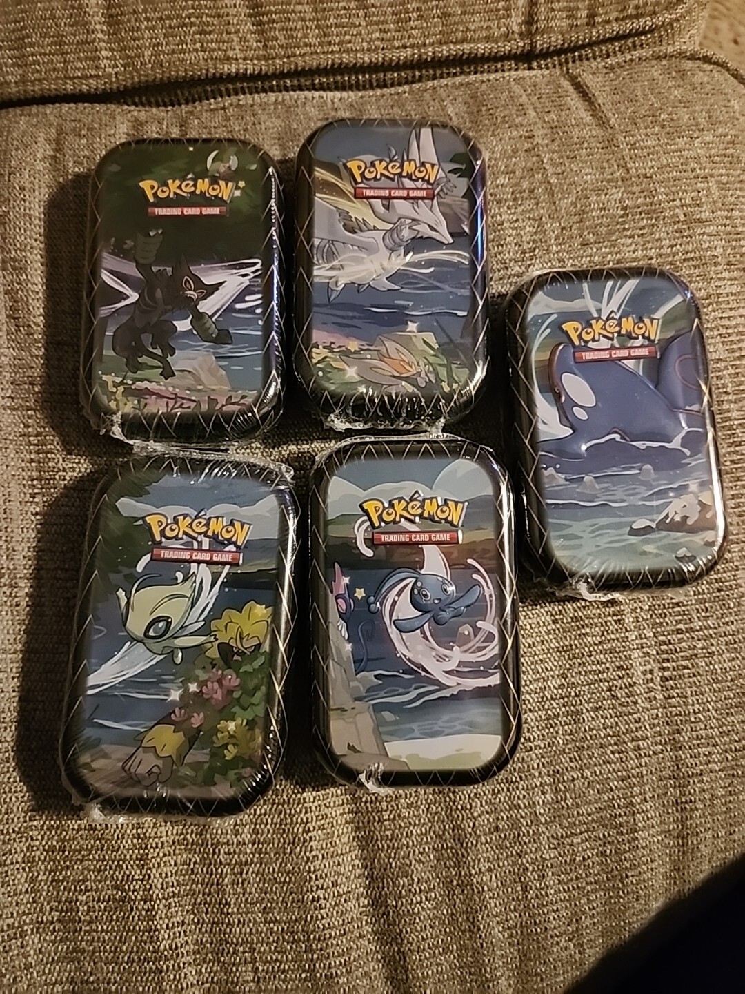 Pokémon Shining Fates Mini Tin Complete Set of 5 Zarude Manphy Kyogre