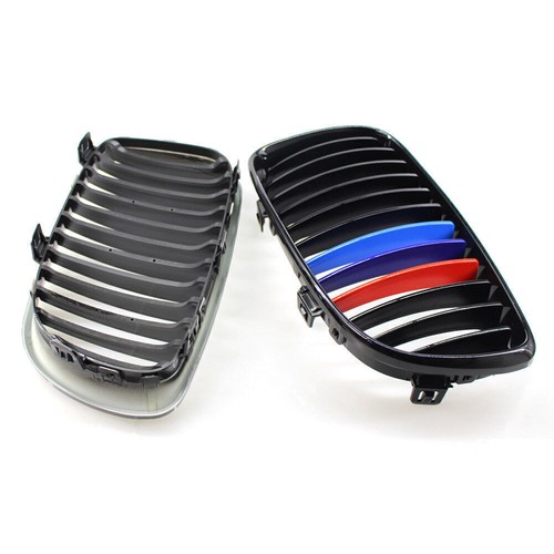M-Farbe Nieren Kühlergrill Glanz Schwarz Für BMW 1er E81 E82 E87 E88 2008-2013 w - Bild 3 von 6