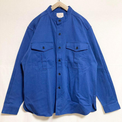 Size 40! BONCOURA English twill CPO band collar shirt | eBay