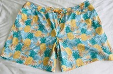 NWT XXL Member's Mark Men's4-Way Stretch UPF 50 Resort Swim TrunksPineapple B500