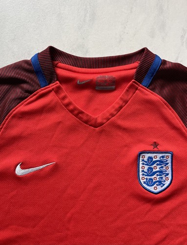 Nike New England Jersey Large Red Blue Youth Boys Athletic Embroidered Soccer - Picture 2 of 19