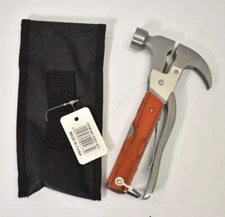 Camping Crawl Hammer Multi Tool Portable Pouch Pocket Survival Hiking Fishing