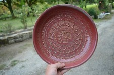Rare Coupe Grès Rouge de Cuivre Signée Jean-Claude Taburet Diamètre: 30cm