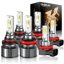 Combo LED Headlight Kit High+Low Fog Light Bulbs For Honda Accord 2013 2014 2015