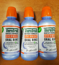 3 Pk: TheraBreath Overnight Mouthwash Chamomile Mint 16oz Exp. 2/26 0025 R4P1
