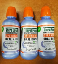 3 Pk: TheraBreath Overnight Mouthwash Chamomile Mint 16oz (Exp. 2/26) 0025 R4P1