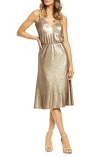 DRESS the POPULATION Brass Gold Sequin Embellished CAMERON Blouson S 4/6 NEW