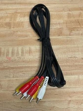 2 RED,2 WHITE & 2 YELLOW  PLUGS  AV AUDIO VIDEO CABLE COMPONENT HEAVY DUTY #V28