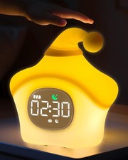 Kids Star Alarm Clock Rechargeable Sleep Training Night Light and Sound Machine