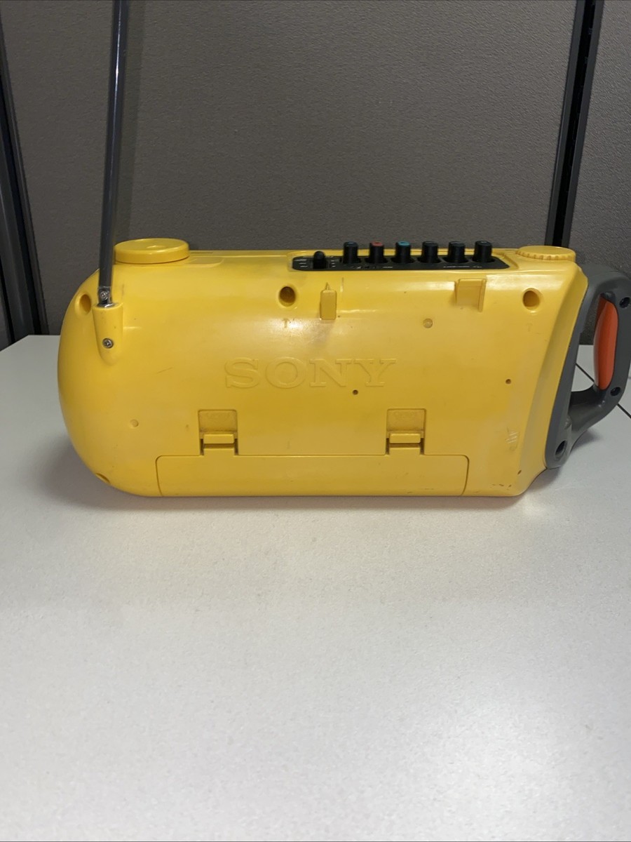 Buy Vtg 1990s Sony Cfm-104 Yellow Cassette Tape Player Stereo